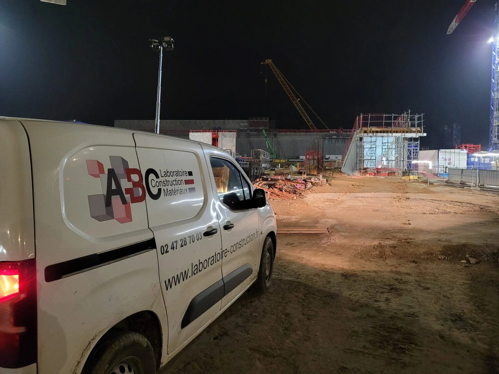 Vue de chantier liée aux contrôles de laboratoire